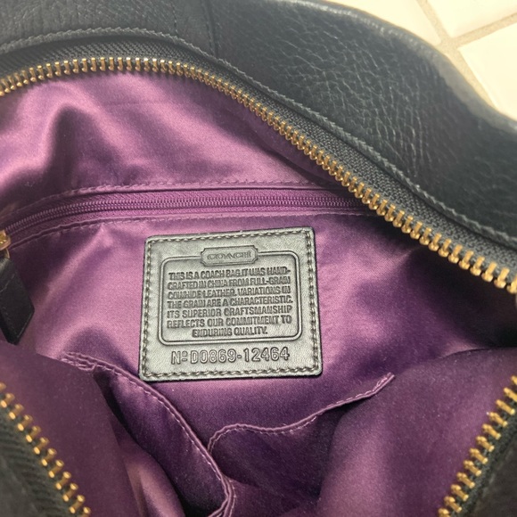 Coach Black Leather Bag-Final Price Droo - Picture 5 of 8